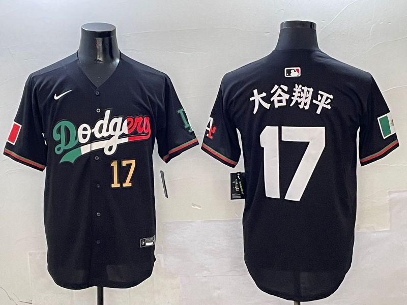 Men Los Angeles Dodgers #17 Ohtani Black Mexico Nike 2025 MLB Jersey style 2->los angeles dodgers->MLB Jersey